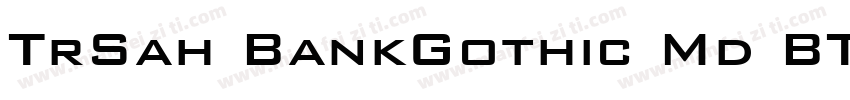 TrSah BankGothic Md BT Medium字体转换